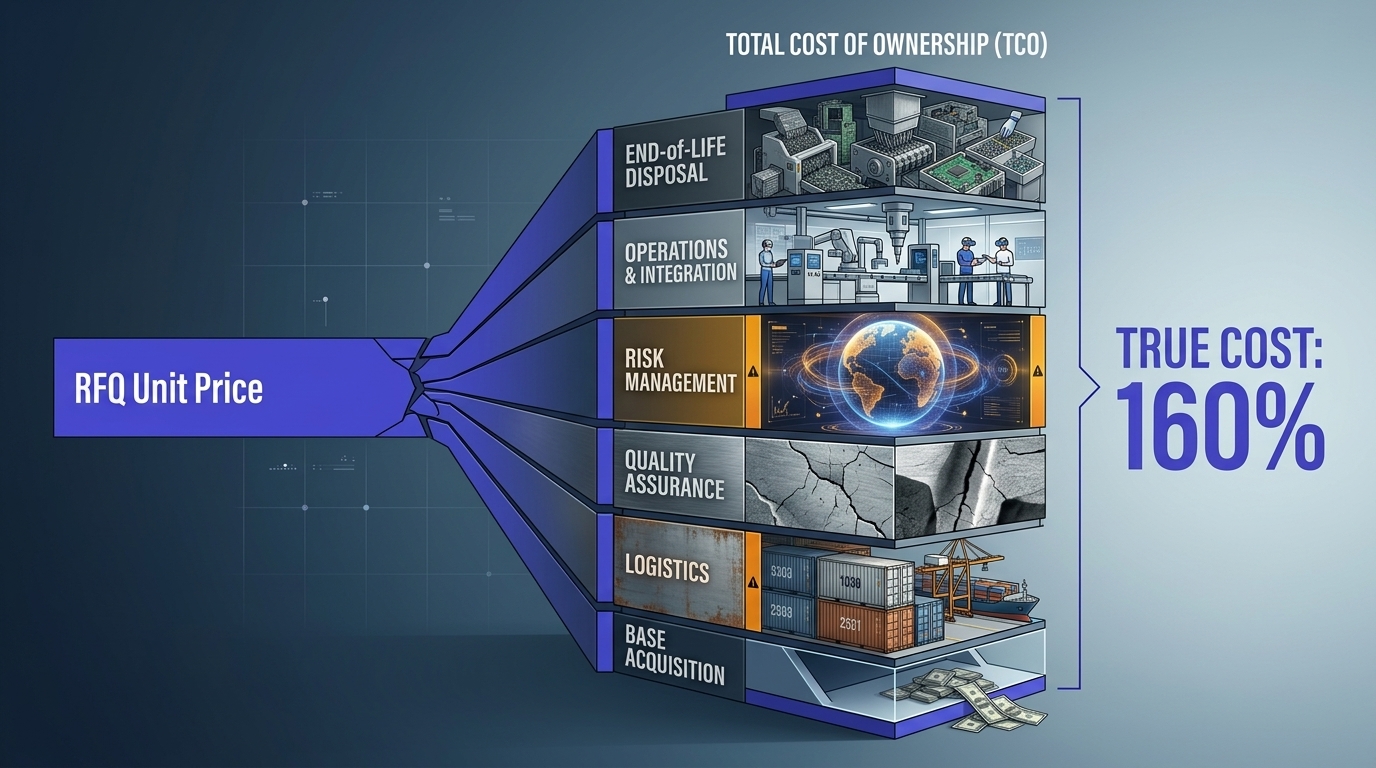 Lowest price is not lowest cost: the math most RFQs get backwards