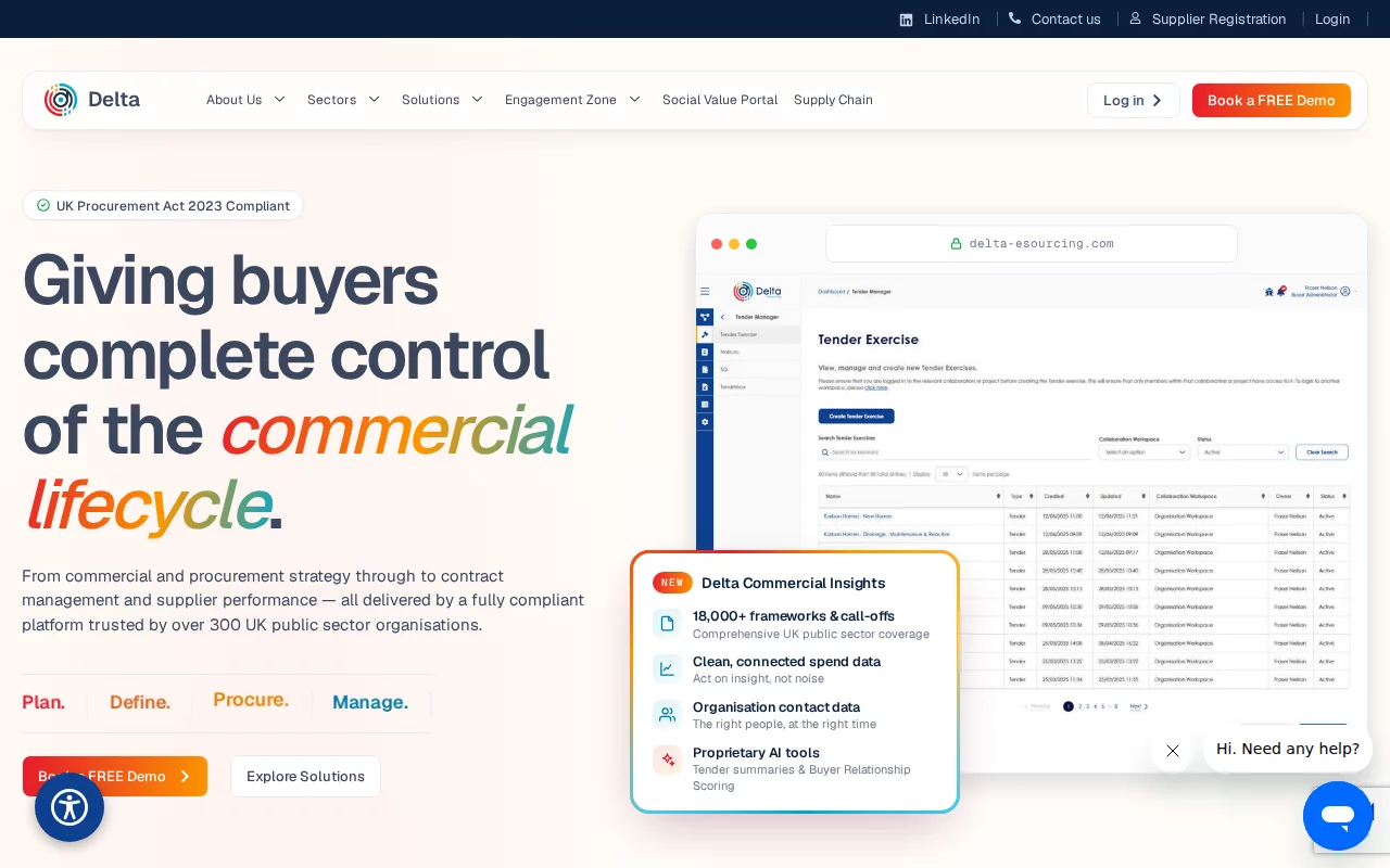 Delta eSourcing screenshot
