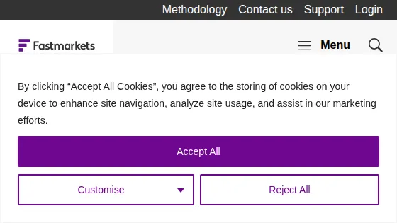 Fastmarkets screenshot