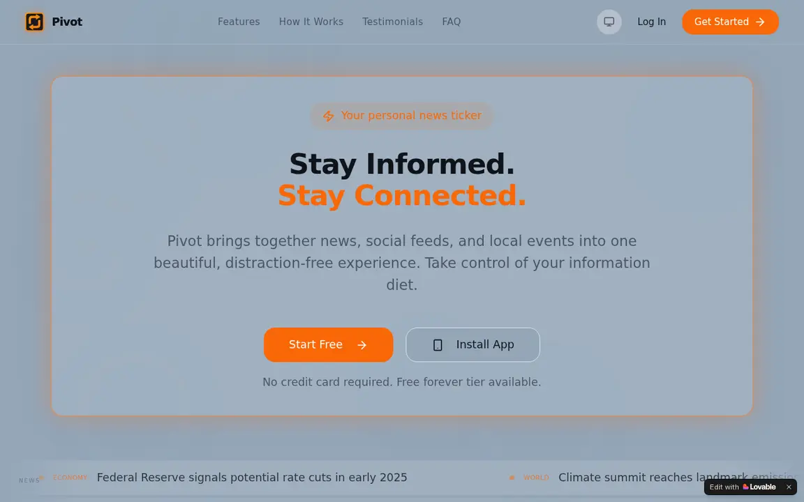 Pivot screenshot